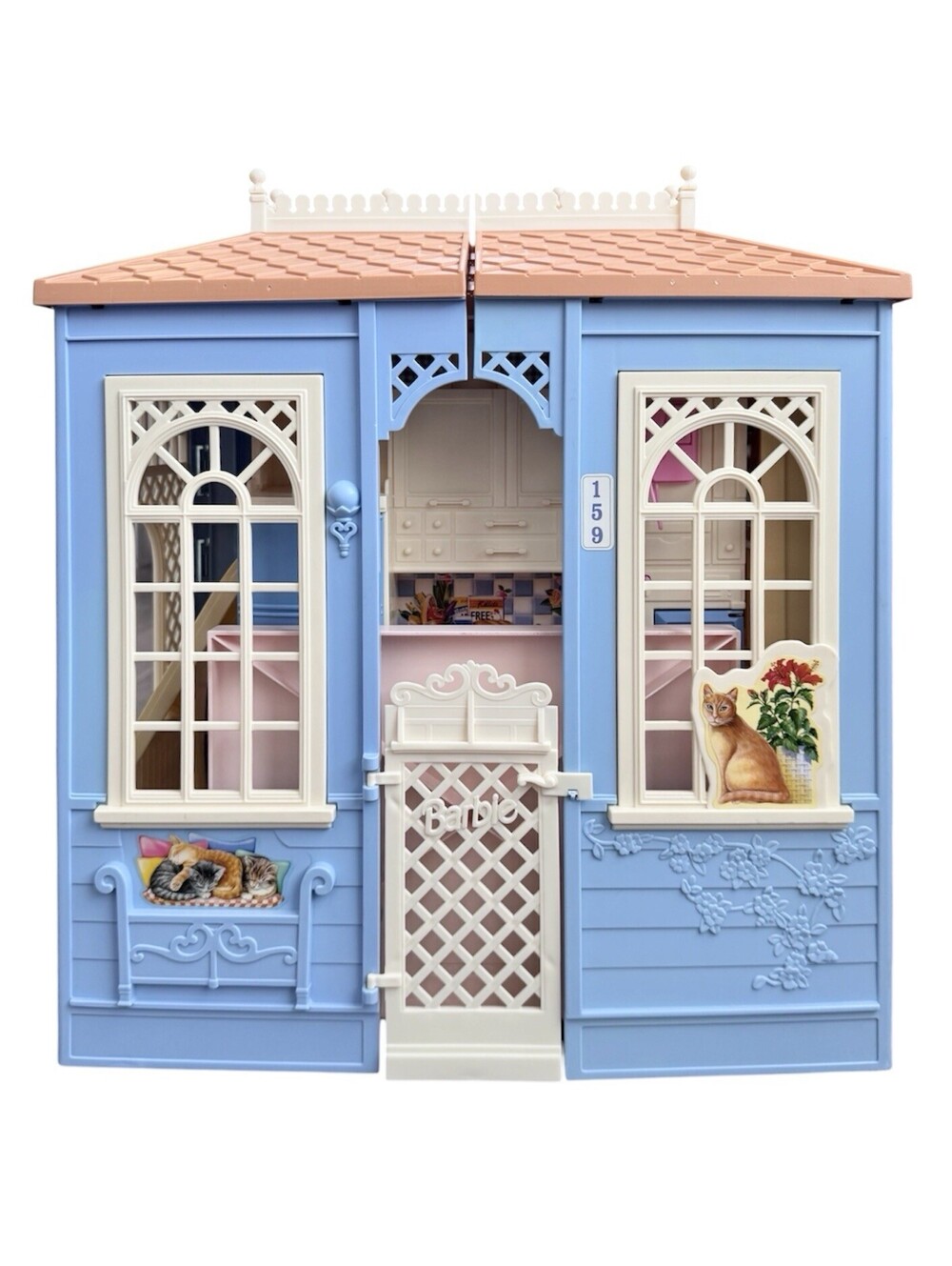 Vintage 1998 Mattel Barbie Folding Cottage House Playset Clean Tested Working